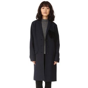 Marissa Webb Jacob Pinstripe Heart Coat